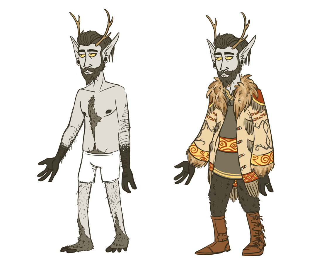 My first pass on the nokai. The only real change is I gave them 5 fingers, and the antlers should be black.<br>Based on the costume design, this was obviously the basis for Yevekai.