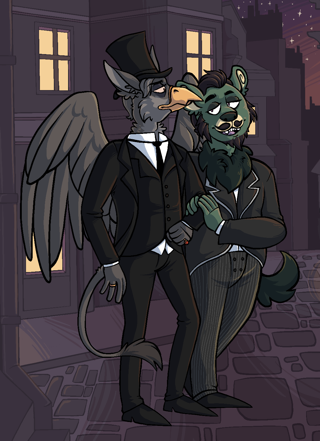 Lito and Giuseppe enjoying an evening on the town