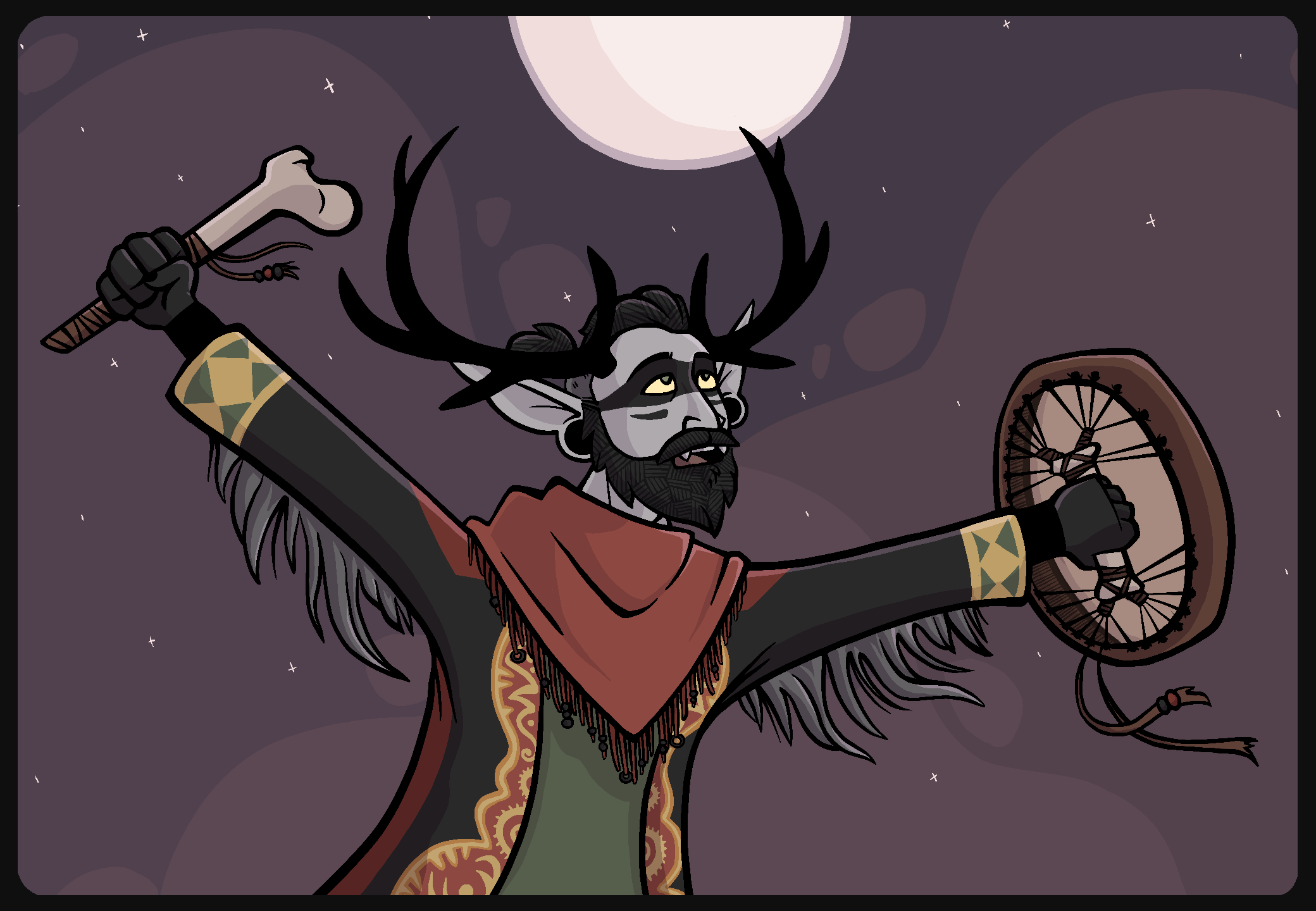 Yeve in full regalia